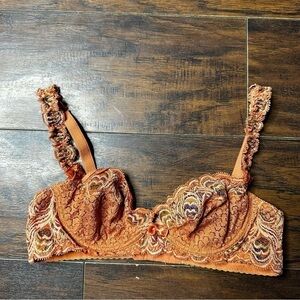 Barbara Paris Orange Lace Balconette Bra